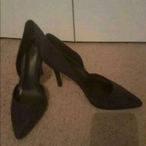 Navy Blue Suede heels